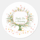 Blossomfamilie - boom ronde sticker (Voorkant)