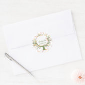 Blossomfamilie - boom ronde sticker (Envelop)