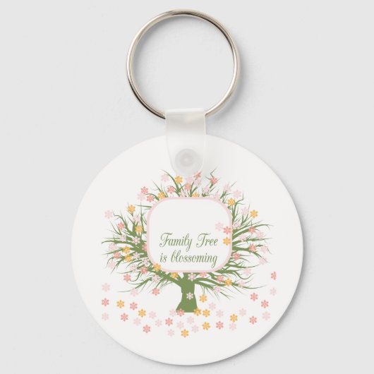 Blossomfamilie - boom sleutelhanger (Voorkant)