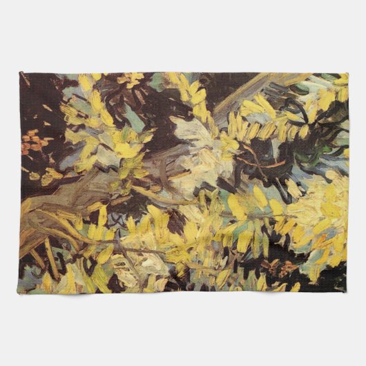 Blossoming Acacia Branches door Vincent van Gogh Theedoek (Horizontaal)