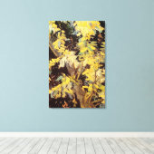 Blossoming Acacia Branches Vincent van Gogh. Canvas Afdruk (Insitu (Houten vloer))