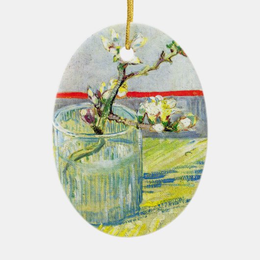 Blossoming Almond Branch door Vincent van Gogh Keramisch Ornament (Voorkant)