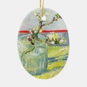 Blossoming Almond Branch door Vincent van Gogh Keramisch Ornament (Achterkant)