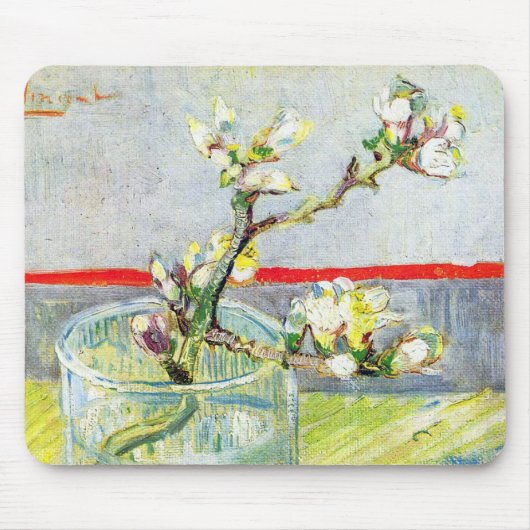 Blossoming Almond Branch door Vincent van Gogh Muismat (Voorkant)