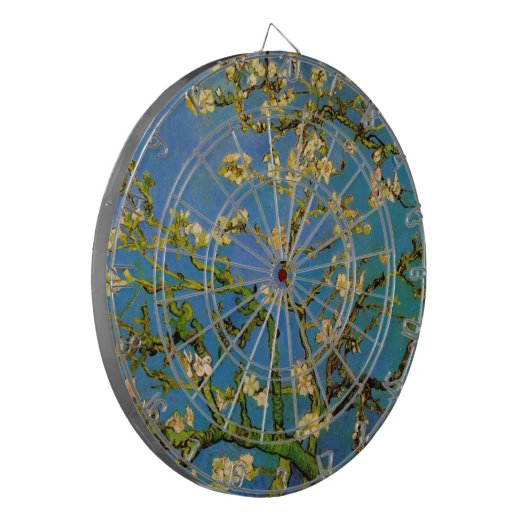 Blossoming Almond Tree door Vincent van Gogh Dartbord (Voorkant Links)