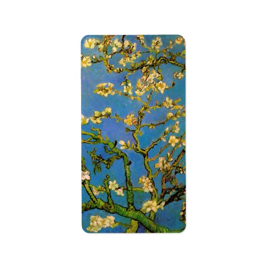 Blossoming Almond Tree door Vincent van Gogh Etiket (Voorkant)