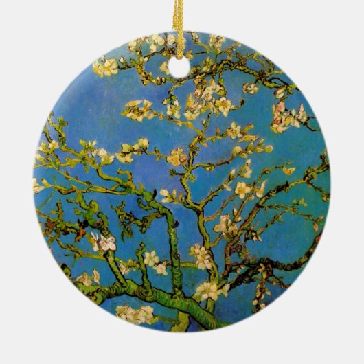 Blossoming Almond Tree door Vincent van Gogh Keramisch Ornament (Achterkant)
