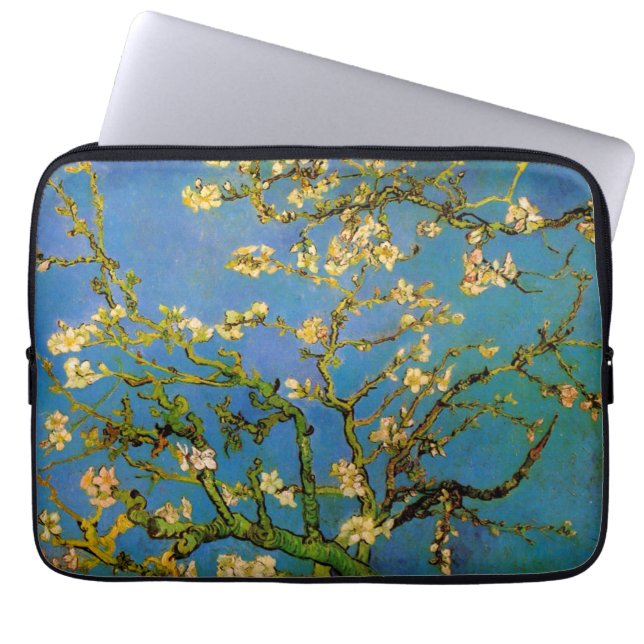 Blossoming Almond Tree door Vincent van Gogh Laptop Sleeve (Voorkant)
