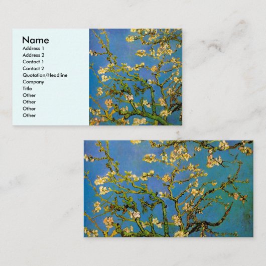 Blossoming Almond Tree door Vincent van Gogh Visitekaartje (Voorkant / Achterkant)