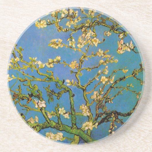 Blossoming Almond Tree door Vincent van Gogh Zandsteen Onderzetter (Voorkant)