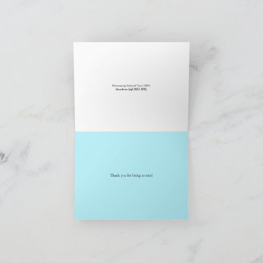 Blossoming Almond Tree Vincent van Gogh Bedankkaart (Binnen)