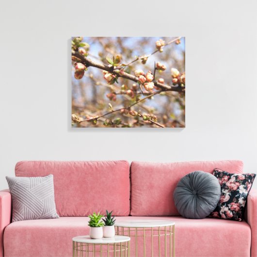 Blossoming Apple Tree Canvas Afdruk (Insitu (Woonkamer))