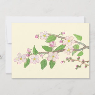 Blossoming Apple Tree Illustration Feestdagenkaart