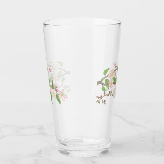 Blossoming Apple Tree Illustration Glas (Rechts)