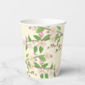 Blossoming Apple Tree Illustration Papieren Bekers (Achterkant)