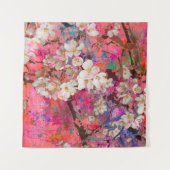 Blossoming apple tree, painting and mixed media ar wandkleed (Voorkant (horizontaal))