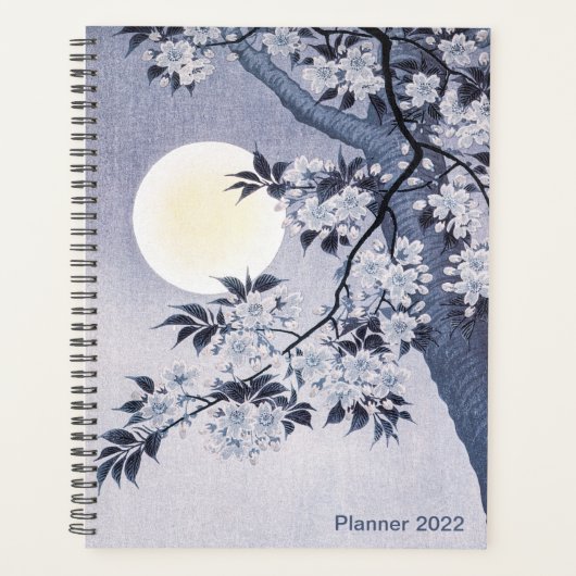 Blossoming Cherry Moonlit Night, Koson, Japans Planner (Voorkant)