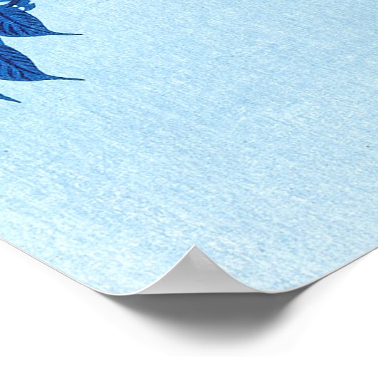 Blossoming Cherry Moonlit Night Ohara Koson Blue18 Poster (Hoek)