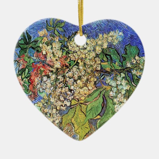 Blossoming Chestnut Branches Vincent van Gogh. Keramisch Ornament (Voorkant)