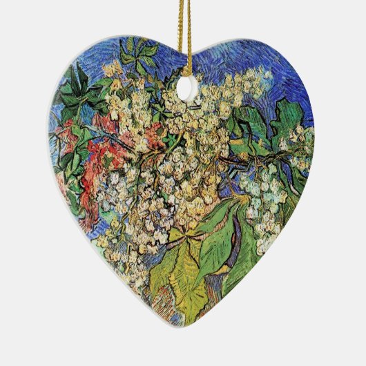 Blossoming Chestnut Branches Vincent van Gogh. Keramisch Ornament (Rechts)