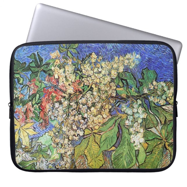Blossoming Chestnut Branches Vincent van Gogh. Laptop Sleeve (Voorkant)