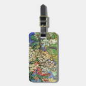 Blossoming Chestnuts Branches, Van Gogh. Bagagelabel (Voorkant verticaal)