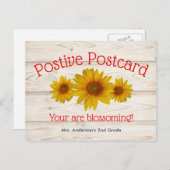 Blossoming Daisies | Positief nieuws op school Briefkaart (Voorkant / Achterkant)