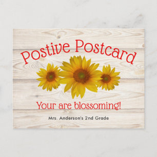 Blossoming Daisies   Positief nieuws op school Briefkaart