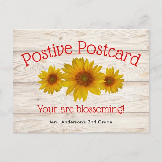 Blossoming Daisies | Positief nieuws op school Briefkaart (Voorkant)