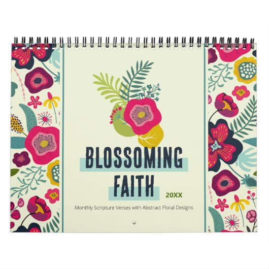 Blossoming Faith Abstracte Bloemenkalender Kalender (Hoes)