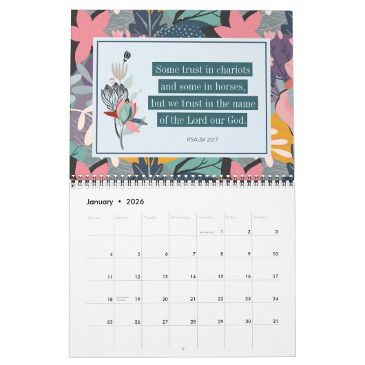Blossoming Faith Abstracte Bloemenkalender Kalender (Jan 2026)