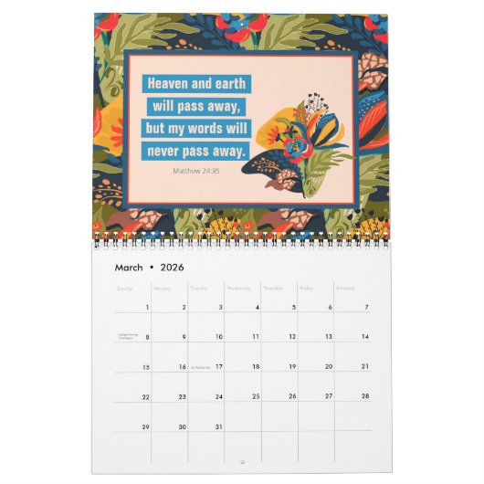 Blossoming Faith Abstracte Bloemenkalender Kalender (Mar 2026)