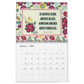 Blossoming Faith Abstracte Bloemenkalender Kalender (Feb 2026)
