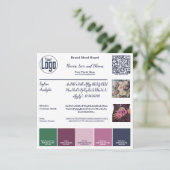 Blossoming Identity: Bloemist Merk Mood Board Kaar Kaart (Staand voorkant)