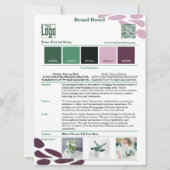 Blossoming Identity: Bloemist Merk Mood Board Kaar Kaart (Voorkant)