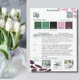 Blossoming Identity: Bloemist Merk Mood Board Kaar Kaart