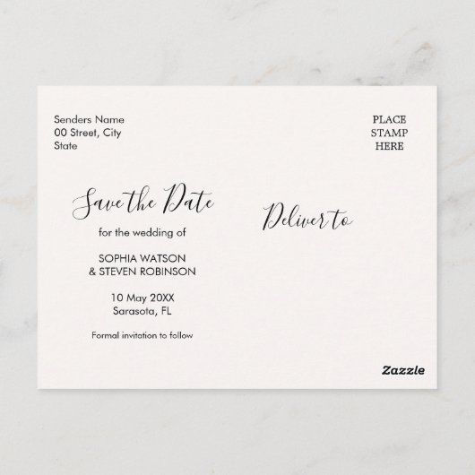 Blossoming Love – A Spring Floral Wedding Briefkaart (Achterkant)