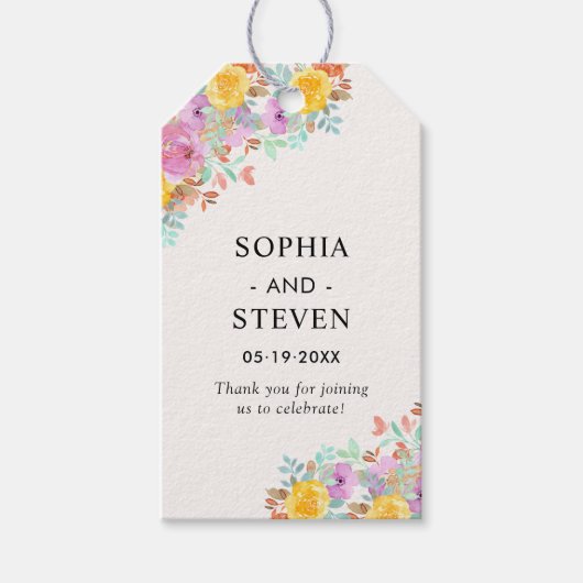 Blossoming Love – A Spring Floral Wedding Cadeaulabel (Voorkant)
