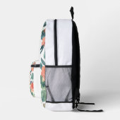 Blossoming Love Rugzak: Groen & Koraal Avontuur Bedrukte Rugzak (Rechts)