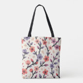 Blossoming Serenity: Cherry Blossom Elegance Tote Bag (Achterkant)