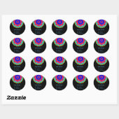 "Blossoming Soul"-Adresetiketten Ronde Sticker (Vel)