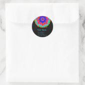 "Blossoming Soul"-Adresetiketten Ronde Sticker (Tas)