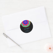 "Blossoming Soul"-Adresetiketten Ronde Sticker (Envelop)