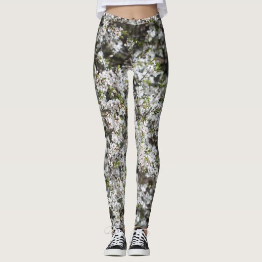 Blossoming van de kersenboom leggings (Voorkant)