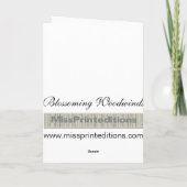 Blossoming Woodwinds Kaart (Achterkant)