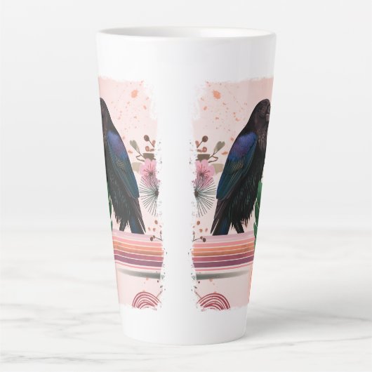 BlossomRaven in Tropical Garden Latte Mok (Voorkant)