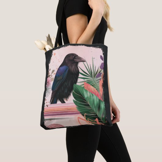 BlossomRaven in Tropical Garden Tote Bag (Dichtbij)