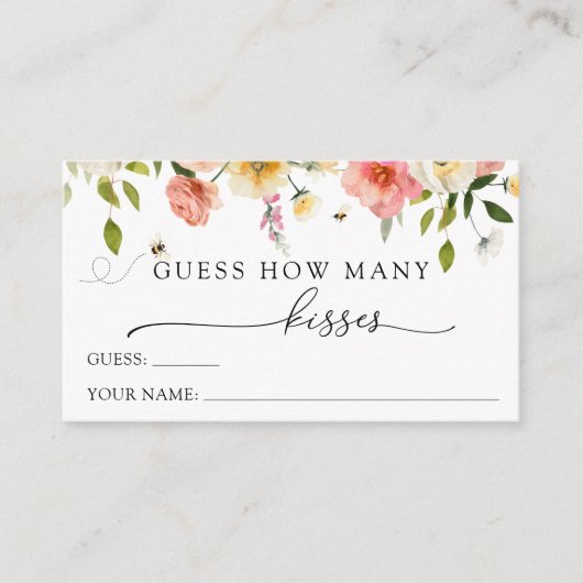Blossoms and Bees Guess How Many Kisses  Informatiekaartje (Voorkant)