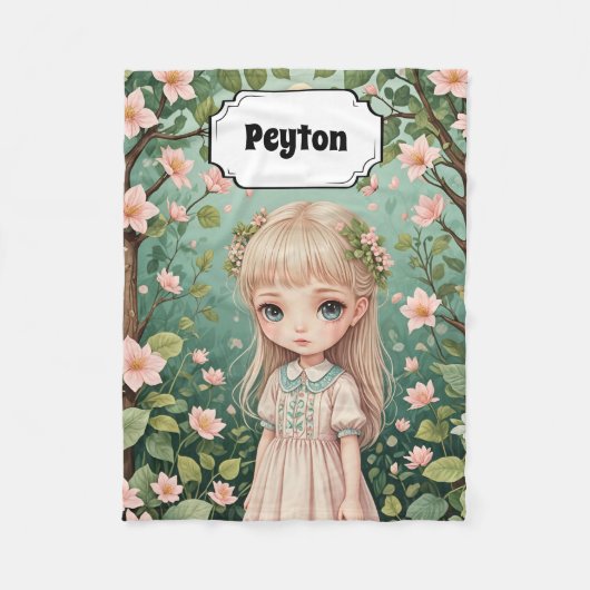 Blossom's Embrace gepersonaliseerd Fleece Deken (Voorkant)