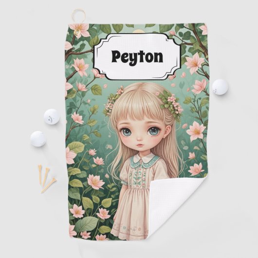 Blossom's Embrace gepersonaliseerd Golfhanddoek (Insitu)